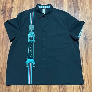 Disney Black and Teal Haunted Mansion Men's Shirt